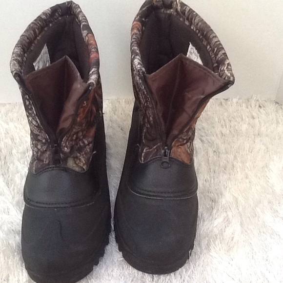 Camouflage Mossy Oak Thinsulate Zip Hunting Boots Sz 7 - Picture 3 of 9